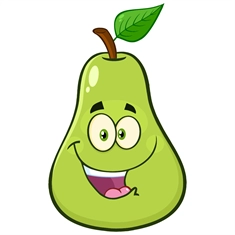 Pear Classroom Fruit Transparent Sticker